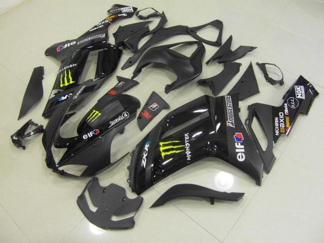 Cheapest 2007-2008 Black Monster Kawasaki ZX6R Motorcylce Fairings Cheapest 2007-2008 Black Monster Kawasaki ZX6R Motorcylce Fairings
