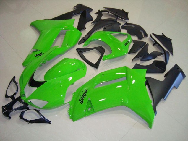 Cheapest 2007-2008 Green Matte Black Kawasaki ZX6R Motorcycle Fairing