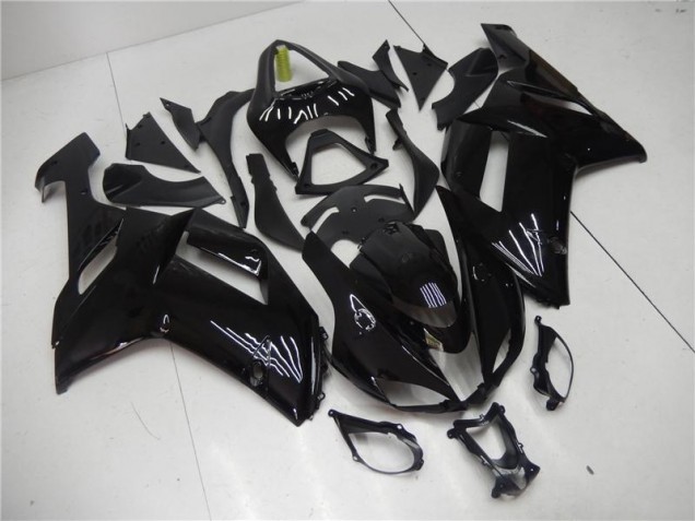 Cheapest 2007-2008 Glossy Black Kawasaki ZX6R Motorcycle Bodywork