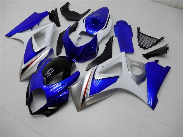 Cheapest 2007-2008 Blue White Suzuki GSXR 1000 K7 Motorcycle Fairings