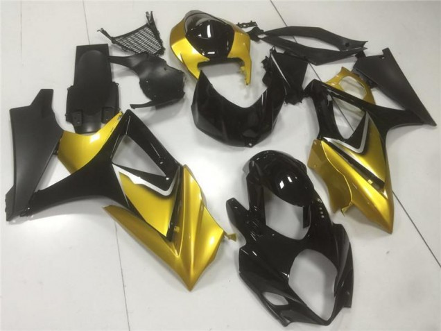 Cheapest 2007-2008 Gold Black Suzuki GSXR 1000 K7 Motorbike Fairing