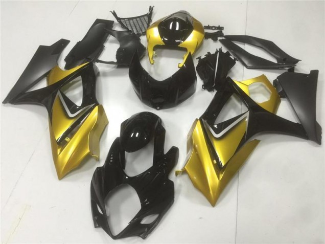 Cheapest 2007-2008 Gold Black Suzuki GSXR 1000 K7 Motorbike Fairing