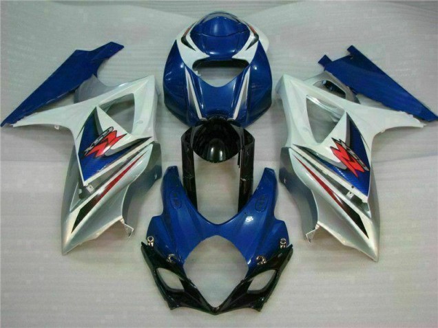 Cheapest 2007-2008 Blue White Suzuki GSXR 1000 K7 Bike Fairings