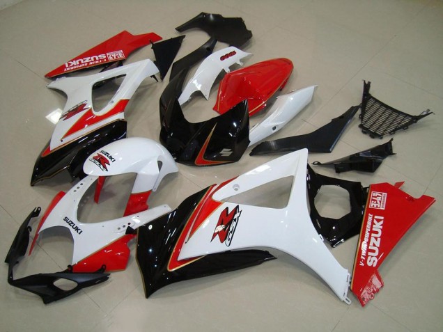 Cheapest 2007-2008 White Red Black Suzuki GSXR 1000 K7 Replacement Motorcycle Fairings