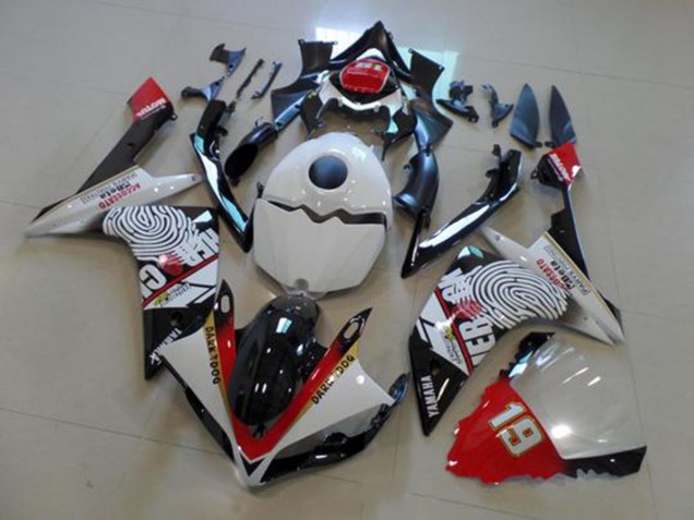 Cheapest 2007-2008 Black White Red Yamaha YZF R1 Motor Fairings