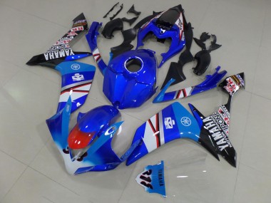 Cheapest 2007-2008 Blue White Black Stickers Yamaha YZF R1 Motorcycle Fairing