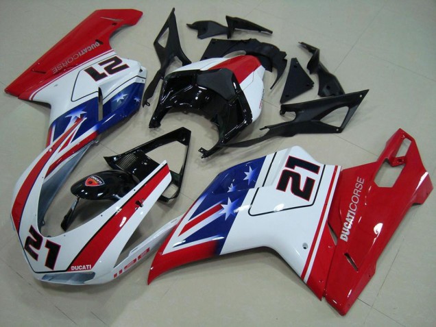 Cheapest 2007-2014 Black White Red 21 Ducati 848 1098 1198 Motor Fairings Cheapest 2007-2014 Black White Red 21 Ducati 848 1098 1198 Motor Fairings