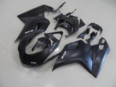 Cheapest 2007-2014 Matte Black with White 848 Ducati 848 1098 1198 Motorbike Fairings