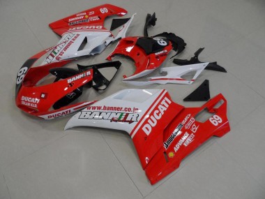Cheapest 2007-2014 Orange Banner 69 Ducati 848 1098 1198 Replacement Fairings