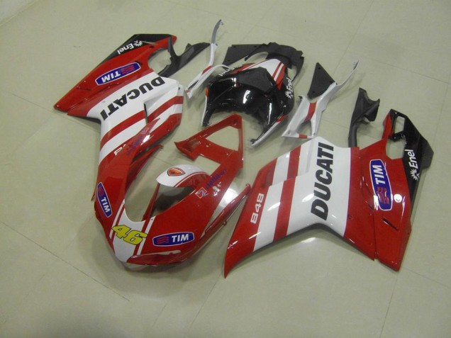 Cheapest 2007-2014 Red 46 Ducati 848 1098 1198 Motorcycle Fairings