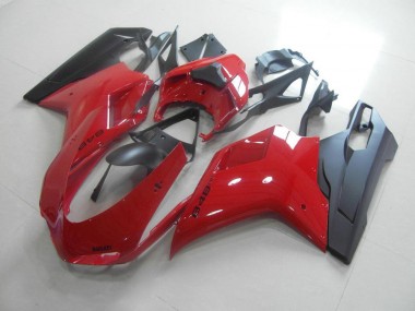 Cheapest 2007-2014 Red Black Ducati 848 1098 1198 Motorcycle Fairing Kits