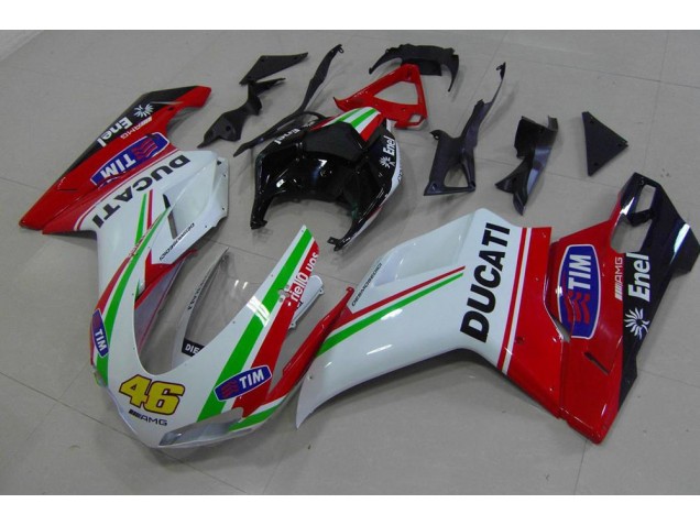 Cheapest 2007-2014 Red White Yellow 46 Ducati 848 1098 1198 Bike Fairings