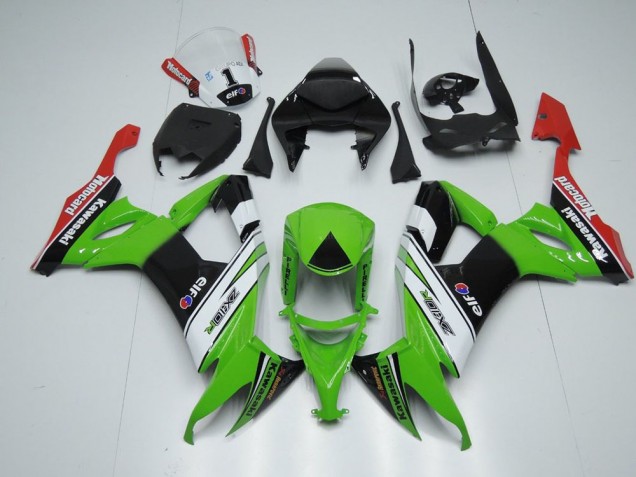 Cheapest 2008-2010 White Black and Green Kawasaki ZX10R Motorcycle Fairing Kits Cheapest 2008-2010 White Black and Green Kawasaki ZX10R Motorcycle Fairing Kits