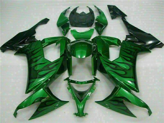 Cheapest 2008-2010 Green Flame Kawasaki ZX10R Bike Fairings