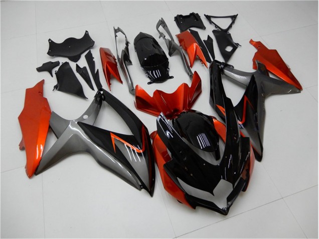 Cheapest 2008-2010 Black Orange Grey Suzuki GSXR 600/750 Motorbike Fairing Kits