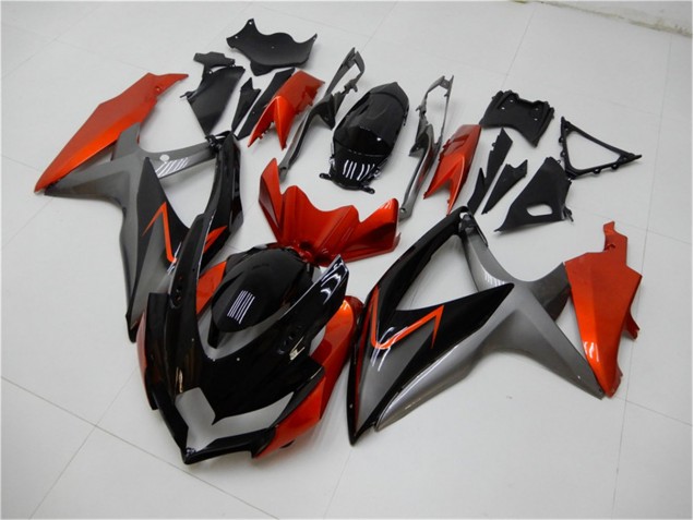 Cheapest 2008-2010 Black Orange Grey Suzuki GSXR 600/750 Motorbike Fairing Kits
