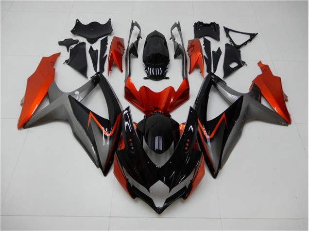 Cheapest 2008-2010 Black Orange Grey Suzuki GSXR 600/750 Motorbike Fairing Kits