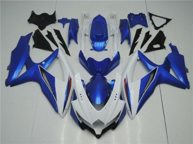 Cheapest 2008-2010 White Blue Suzuki GSXR 600/750 Replacement Fairings