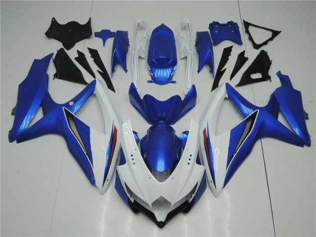 Cheapest 2008-2010 White Blue Suzuki GSXR 600/750 Replacement Fairings