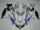 Cheapest 2008-2010 White Silver Blue Suzuki GSXR 600/750 Motorcycle Fairings Kit