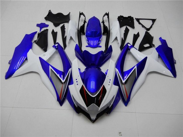 Cheapest 2008-2010 White Blue Suzuki GSXR 600/750 Motorbike Fairings