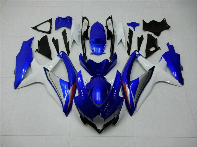 Cheapest 2008-2010 Blue White Suzuki GSXR 600/750 Motorcycle Fairing Kit
