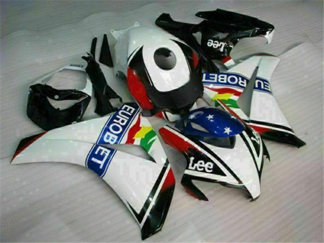 Cheapest 2008-2011 White Blue Red Eurobet Lee Honda CBR1000RR Motorcycle Fairing Kit