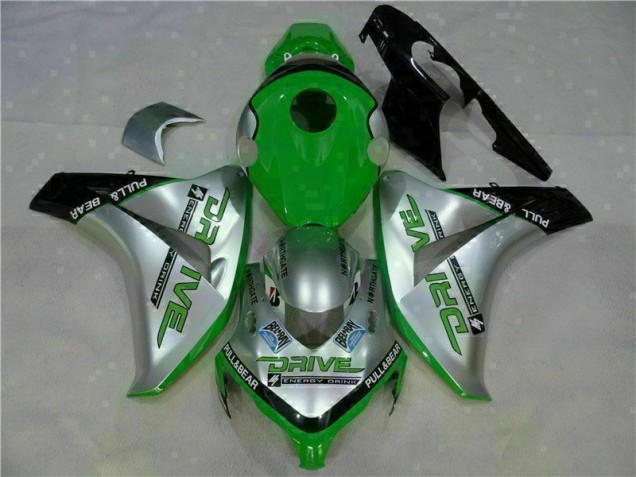 Cheapest 2008-2011 Green Silver Honda CBR1000RR Moto Fairings