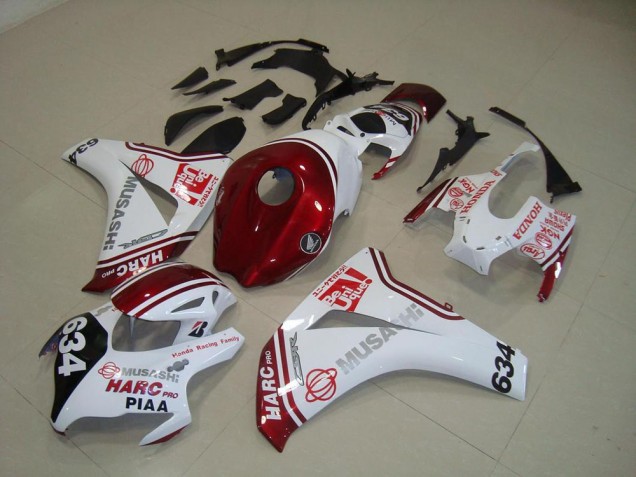 Cheapest 2008-2011 White Red HARC Pro PIAA 634 Honda CBR1000RR Motorcylce Fairings