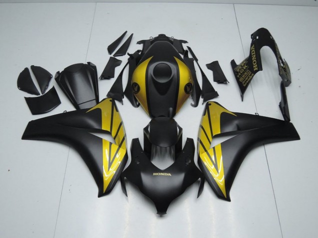 Cheapest 2008-2011 Matte Black and Gold Honda CBR1000RR Bike Fairings