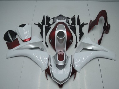 Cheapest 2008-2011 Red White and Silver Honda CBR1000RR Bike Fairing