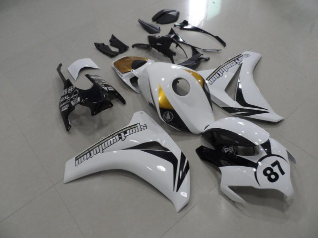 Cheapest 2008-2011 Black and White and Gold Honda CBR1000RR Bike Fairings