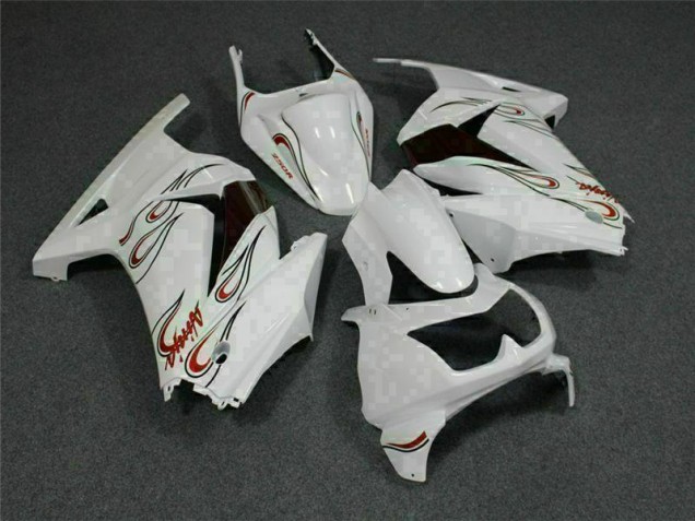 Cheapest 2008-2012 White Red Kawasaki EX250 Motorcylce Fairings Cheapest 2008-2012 White Red Kawasaki EX250 Motorcylce Fairings