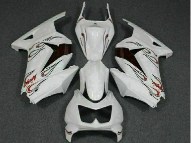 Cheapest 2008-2012 White Red Kawasaki EX250 Motorcylce Fairings