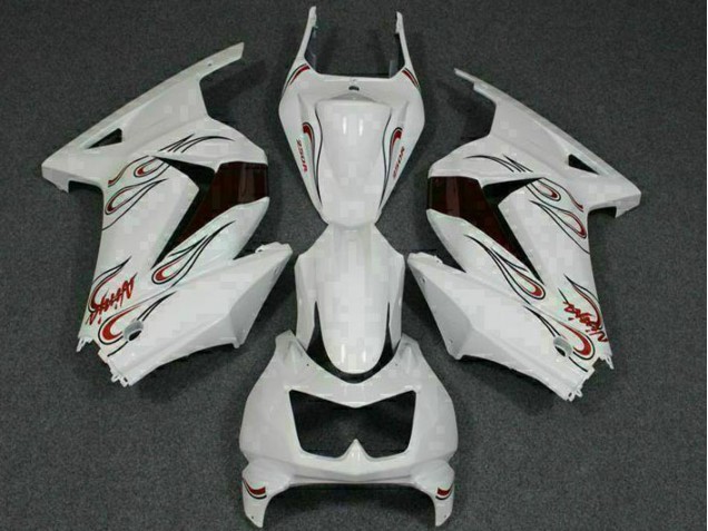 Cheapest 2008-2012 White Red Kawasaki EX250 Motorcylce Fairings Cheapest 2008-2012 White Red Kawasaki EX250 Motorcylce Fairings