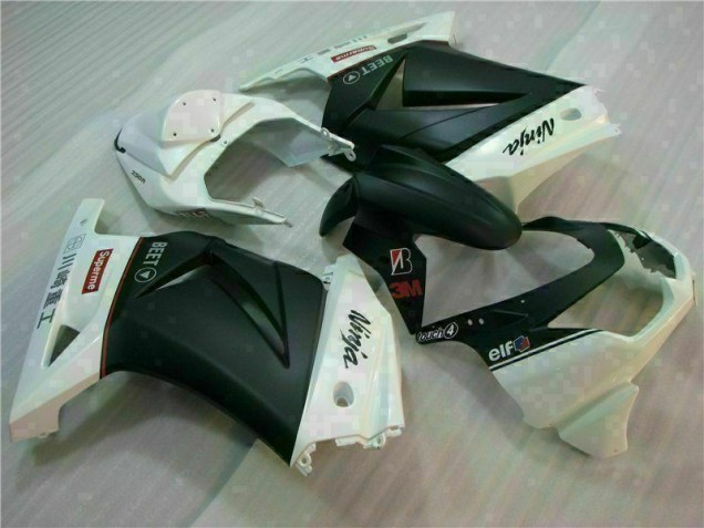 Cheapest 2008-2012 White Black Ninja 3M Kawasaki EX250 Motorcycle Fairings Cheapest 2008-2012 White Black Ninja 3M Kawasaki EX250 Motorcycle Fairings