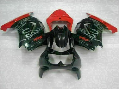 Cheapest 2008-2012 Black Red Ninja Kawasaki EX250 Motorcycle Fairing