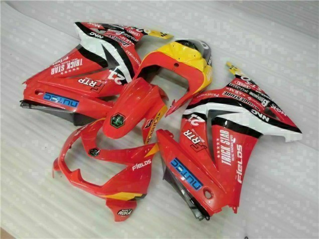Cheapest 2008-2012 Red Yellow Kawasaki EX250 Motorcycle Fairing Kit