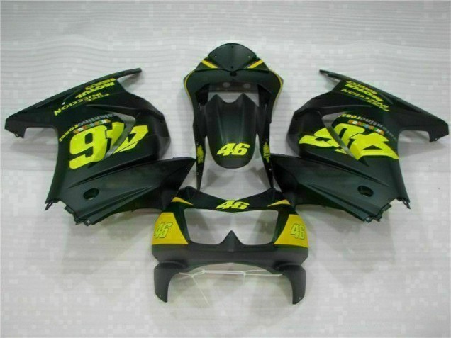 Cheapest 2008-2012 Black Yellow 46 Kawasaki EX250 Motorcycle Fairings Kit