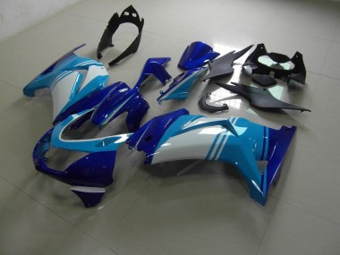 Cheapest 2008-2012 Light and Dark Blue Kawasaki ZX250R Bike Fairing Kit