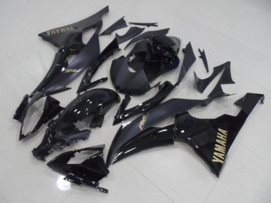 Cheapest 2008-2016 Black with Gold Sticker Yamaha YZF R6 Replacement Motorcycle Fairings