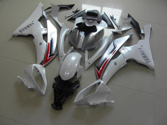 Cheapest 2008-2016 Pearl White Silver Yamaha YZF R6 Moto Fairings