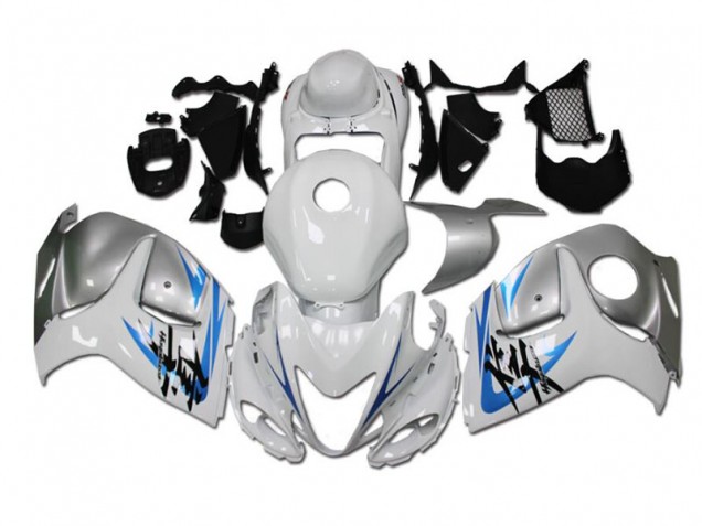 Cheapest 2008-2019 White Blue Suzuki GSXR 1300 Hayabusa Replacement Fairings