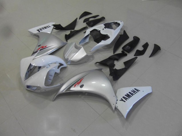 Cheapest 2009-2011 White Silver Yamaha YZF R1 Motorcycle Fairing Kit