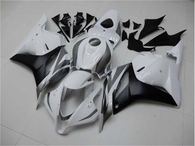 Cheapest 2009-2012 White Silver Black Honda CBR600RR Motor Bike Fairings