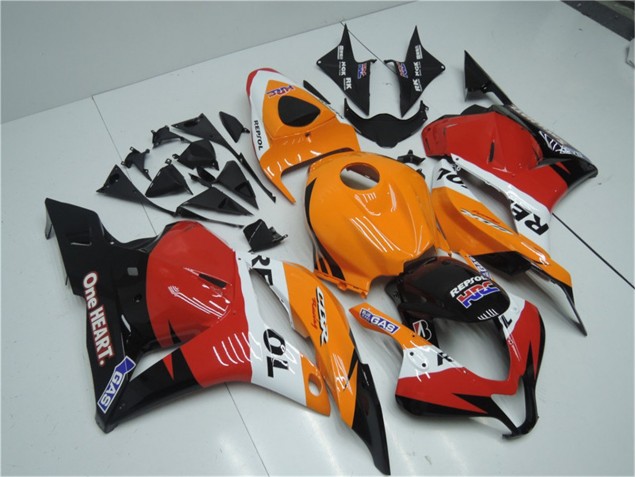 Cheapest 2009-2012 Orange Red Black Repsol Honda CBR600RR Motorcyle Fairings