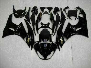 Cheapest 2009-2012 Black Gold Ninja Kawasaki ZX6R Motorcycle Replacement Fairings