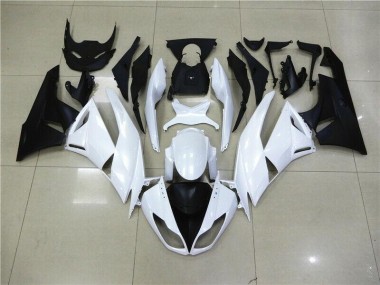 Cheapest 2009-2012 White Kawasaki ZX6R Motorcyle Fairings