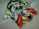 Cheapest 2009-2012 White Red H. Energy Kawasaki ZX6R Motorcycle Fairings Kit