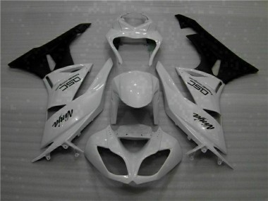 Cheapest 2009-2012 White Black Ninja Kawasaki ZX6R Motorbike Fairings